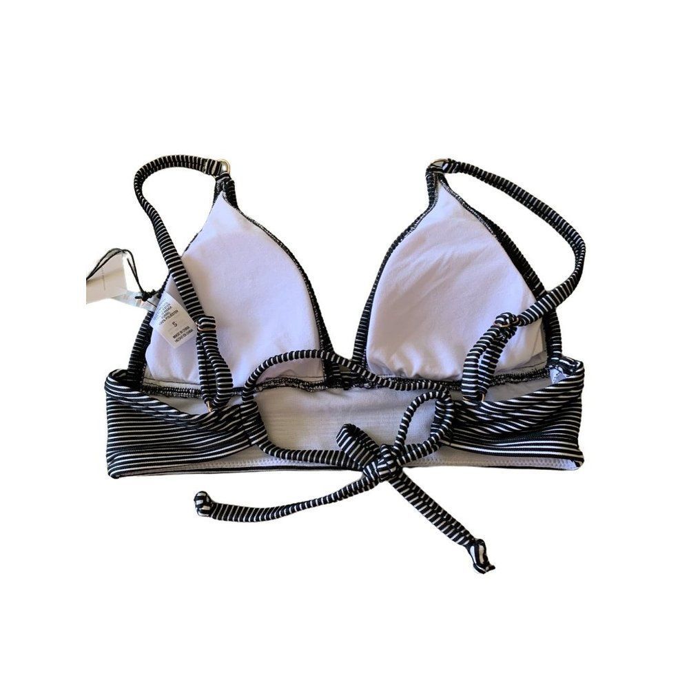 SHADE & Shore Swimsuit Bathing Suit Top Black & White Size S 4-6 NWT $23 - Picture 5 of 10